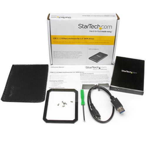 USB 3.1 EXTERNAL HARD DRIVE ENCLOSURE 2.5 SATA HDD SSD DRIVES