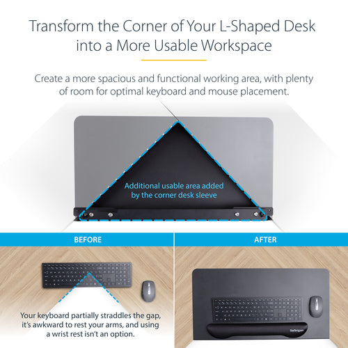 DESK CORNER SLEEVE/EXTENDER OFFICE DESK TRAY FOR KEYBOARD/MOUSE