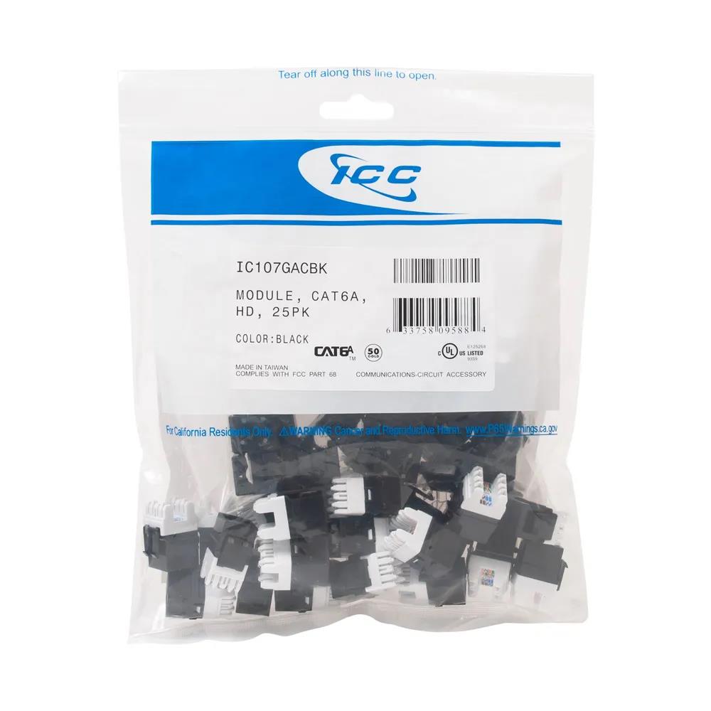MODULE- CAT6A- HD- 25PK- BLACK