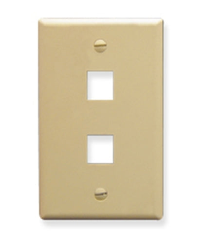 FACEPLATE- OVERSIZED- 2-PORT- IVORY