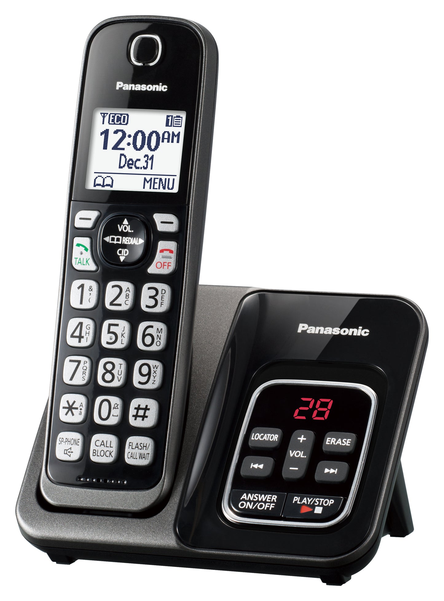 Cordless Telephone- Metallic Black- ITAD