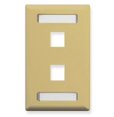 FACEPLATE- ID- 1-GANG- 2-PORT- IVORY