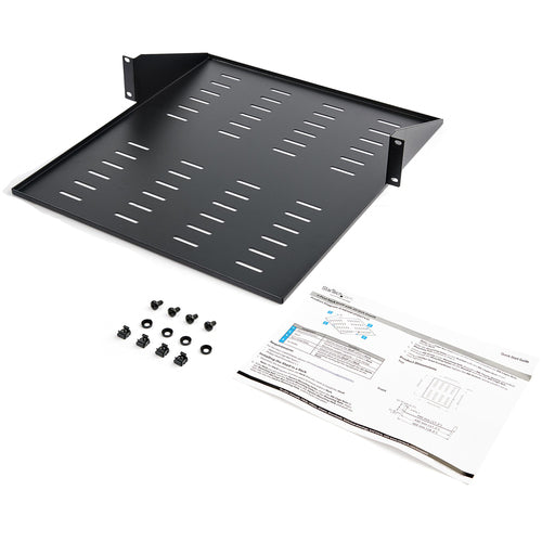 2U SERVER RACK SHELF UNIVERSAL CENTER MOUNT VENTED CANTILEVER TRAY