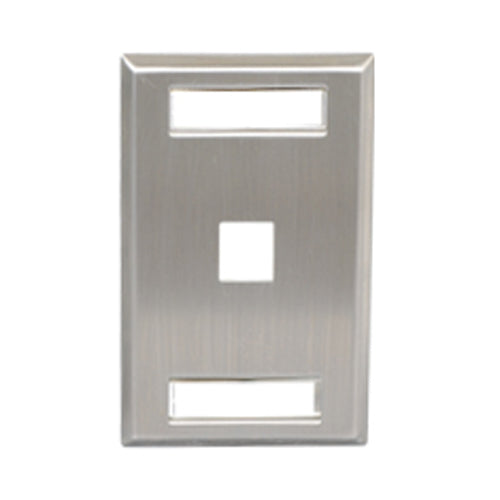 FACEPLATE- ID- STAINLESS- 1-GANG-1-PORT