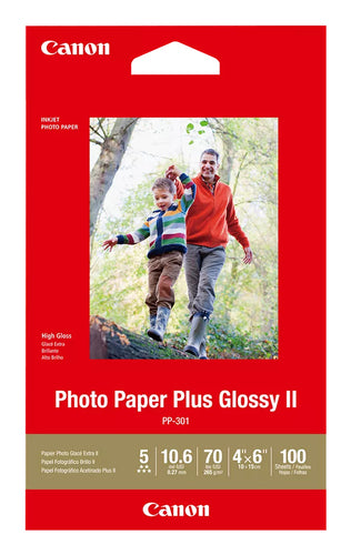PP-301 4X6 100 PHOTO PAPER GLOSSY II 4 X 6