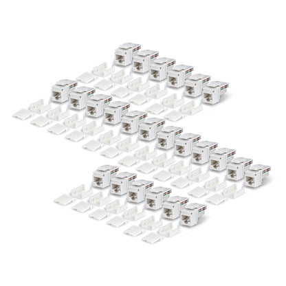 CAT6 UTP KEYSTONE JACK 24-PACK 90-DEGREE 110 PUNCH DOWN WHITE (C6KEY110WHE24PK)