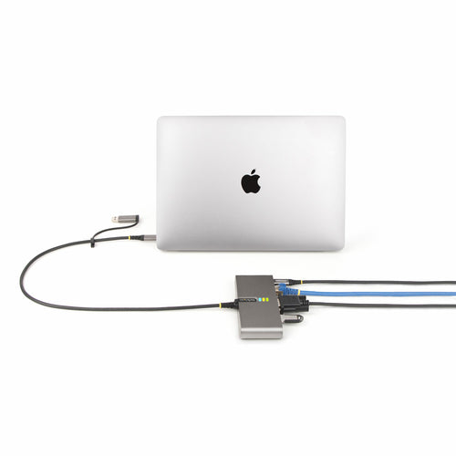 USB-C TO 2-PORT USB 5GBPS TYPE A HUB GB ETHERNET RS232 SERIAL