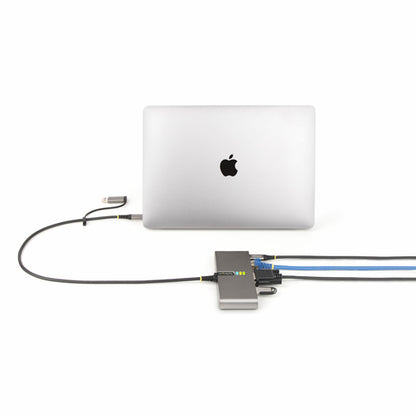 USB-C TO 2-PORT USB 5GBPS TYPE A HUB GB ETHERNET RS232 SERIAL
