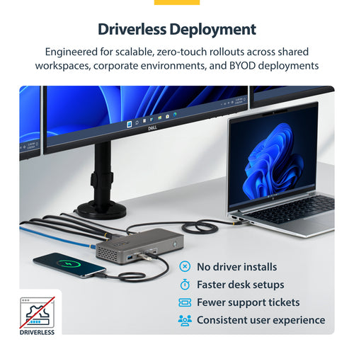 USB-C DOCKING STATION - TRIPLE-MONITOR DP/HDMI 4K60