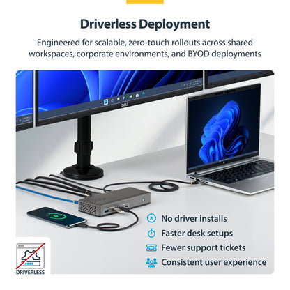 USB-C DOCKING STATION - TRIPLE-MONITOR DP/HDMI 4K60