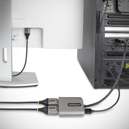 2-PORT DISPLAYPORT MST HUB DUAL-MONITOR ADAPTER WINDOWS
