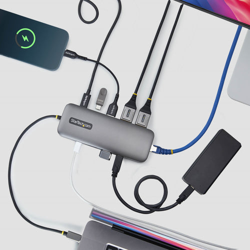 USB-C DUAL-DP MULTIPORT HUB - 100W PD 2X 4K 60HZ GBE