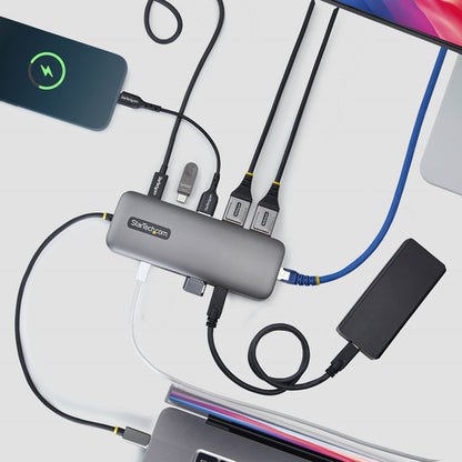 USB-C DUAL-DP MULTIPORT HUB - 100W PD 2X 4K 60HZ GBE