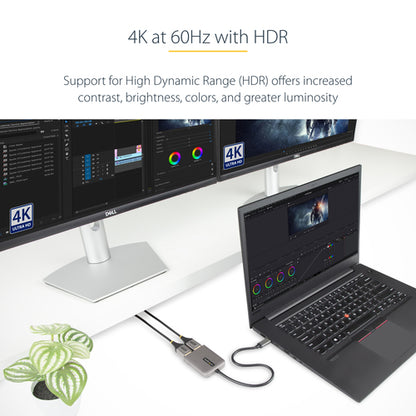 2-PORT USB C MST HUB 4K60HZ DUAL MONITOR ADAPTER WINDOWS