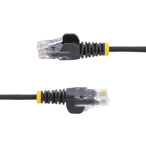 SLIM CAT6 CABLE BLACK LSZH SLIM SNAGLESS RJ45 UTP PATCH CABLE
