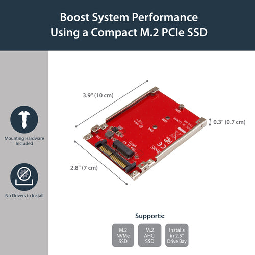 M.2 TO U.2 ADAPTER M2 NVME PCIE M.2 NVME SSD TO U2 2.5IN CONVERTER