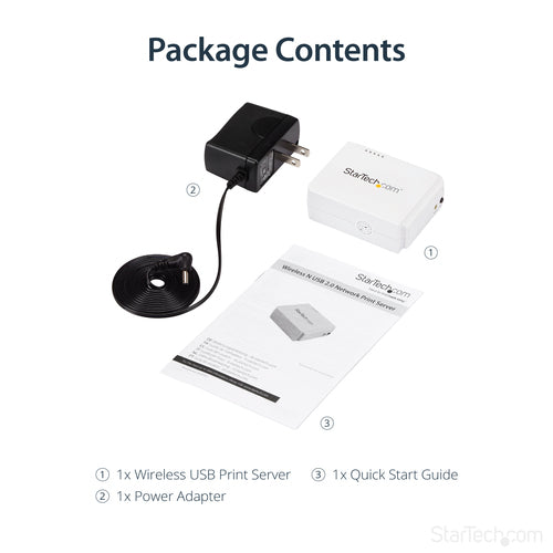 WIRELESS PRINT SERVER 1 PORT USB WIFI NETWORK PRINT SERVER