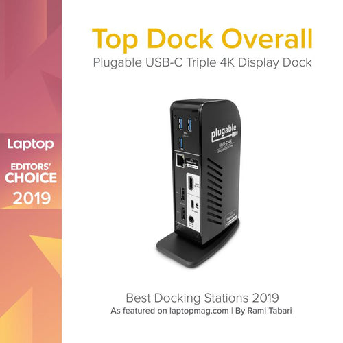 PLUGABLE UD-ULTC4K USB-C 4K TRIPLE DISPLAY DOCK W/ PD