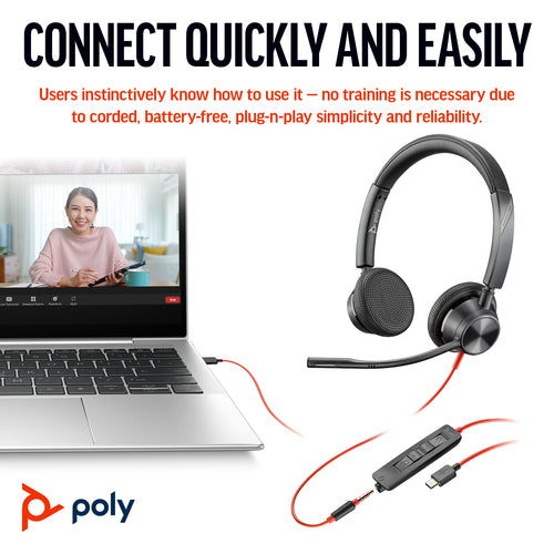 POLY BW 3325 USB-C HS 3.5MMP USB-C/A