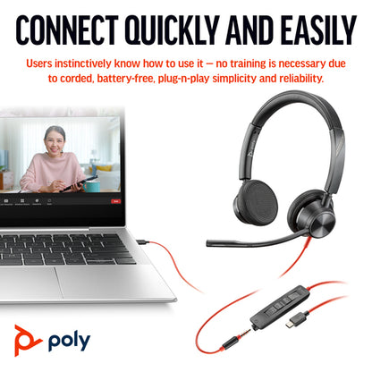 POLY BW 3325 USB-C HS 3.5MMP USB-C/A