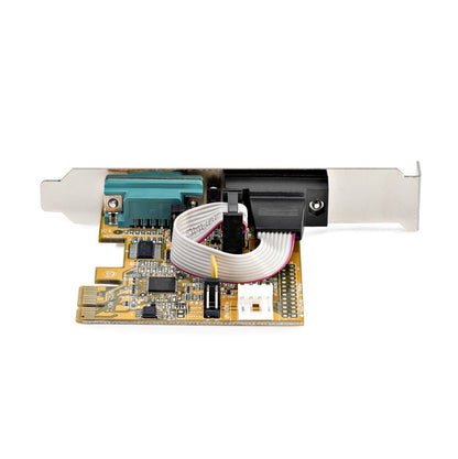 PCIE DUAL SERIAL PORT CARD - 16C1050 UART 5V/12V STATUS LIGHTS