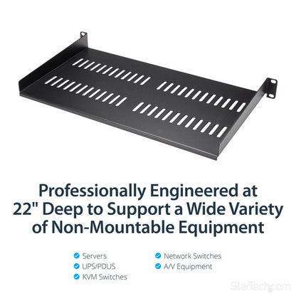 1U SERVER RACK SHELF UNIVERSAL CANTILEVER RACK MOUNT TRAY