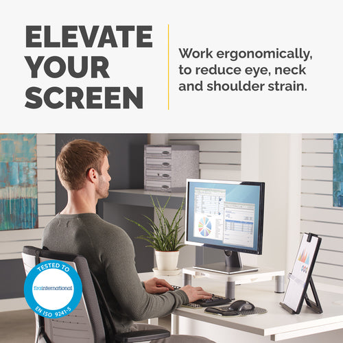 STANDARD MONITOR RISER/SHELF UP TO 60LBS - PLATINUM