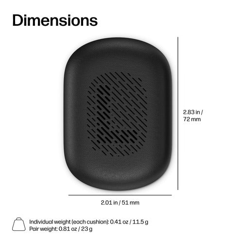 HP POLY FOCUS 6 ON-EAR CUSHIONS (2 PIECES) WW (C56Y2AA#AC3)