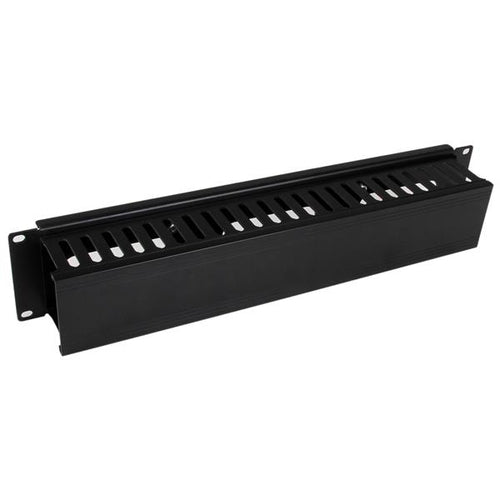 SERVER RACK CABLE MANAGEMENT 2U HORIZONTAL SLOTTED FINGER DUCT