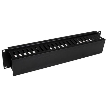 SERVER RACK CABLE MANAGEMENT 2U HORIZONTAL SLOTTED FINGER DUCT