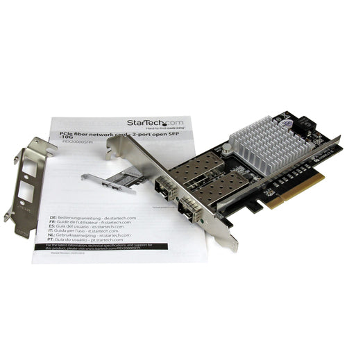 2 PORT 10GB SFP+ NETWORK CARD 10GBIT PCIE NIC FIBER ADAPTER INTEL