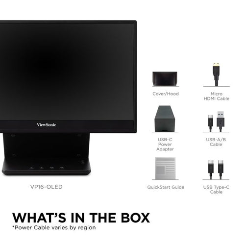 15.6 PORTABLE 1080P OLED MONITOR WITH 60W USB-CMINI-HDMI