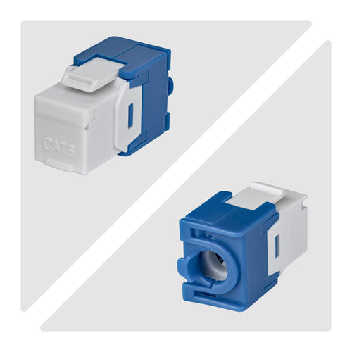 CAT6 UTP KEYSTONE JACK 24-PACK 180-DEGREE TOOLLESS WHITE