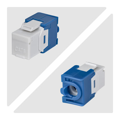 CAT6 UTP KEYSTONE JACK 24-PACK 180-DEGREE TOOLLESS WHITE