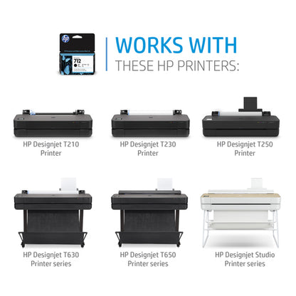 712 38ML BLACK INK CARTRIDGE