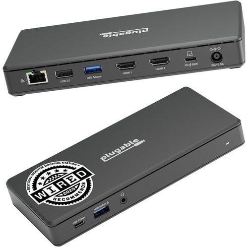 PLUGABLE USBC DUAL HDMI PD DOCK USB-C DUAL HDMI DOCKING STATION 65W