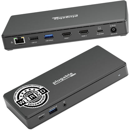 PLUGABLE USBC DUAL HDMI PD DOCK USB-C DUAL HDMI DOCKING STATION 65W