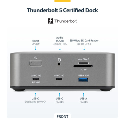 THUNDERBOLT 5 DOCKING STATION - TRIPLE MONITOR 140W LAPTOP CHARGE