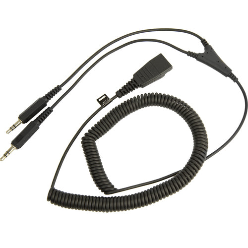 QD TO DUAL 3.5MM JACKS FOR PC