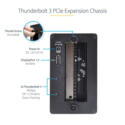 THUNDERBOLT 3 PCIE EXPANSION CHASSIS TB3 PCIE X16 CARD ENCLOSURE