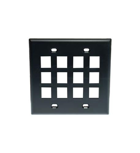 IC107F12BK 12 PORT FACEPLATE BLACK