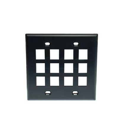 IC107F12BK 12 PORT FACEPLATE BLACK