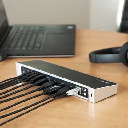 USB 3.0 DOCKING STATION UNIVERSAL TRIPLE MONITOR HDMI DP