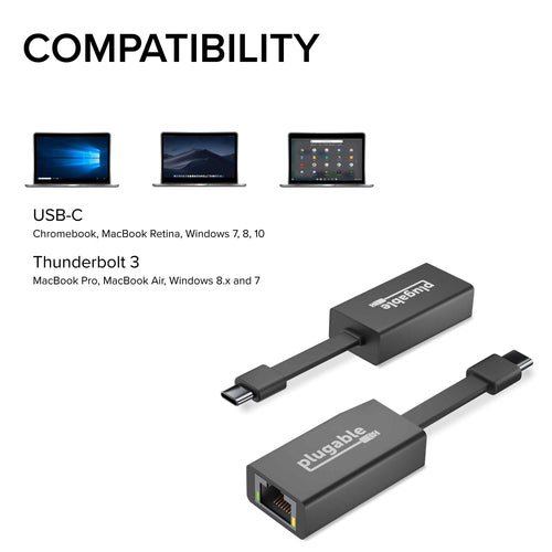PLUGABLE USBC-TE1000 USB C TO ETHERNET ADAPTER