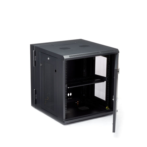 WALL MOUNT NETWORK CABINET 12U HINGED SERVER RACK ENCLOSURE