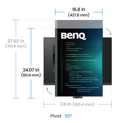 BENQ 4K 28IN IPS MONITOR 60HZ METALLIC GREY3840X25602WX2USB-C