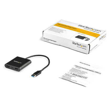 USB 3.0 TO DUAL HDMI ADAPTER 4K EXTERNAL CONVERTER DONGLE