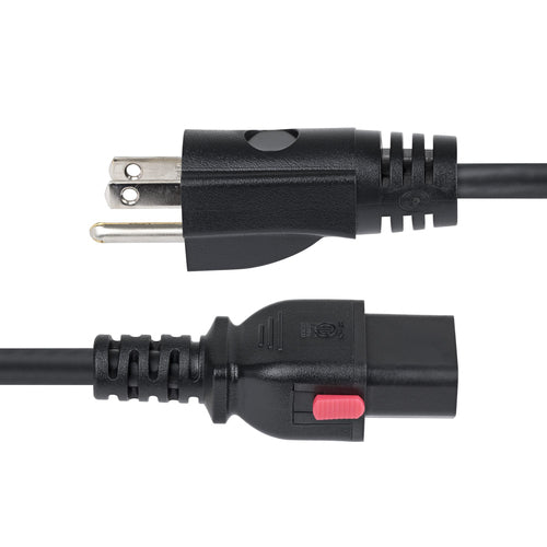 15FT COMPUTER POWER CORD TAA NEMA 5-15P TO LOCKING C13 125V 10A