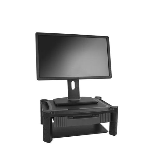 MONITOR RISER STAND WITH DRAWER COMPUTER SCREEN HEIGHT ADJUSTABLE