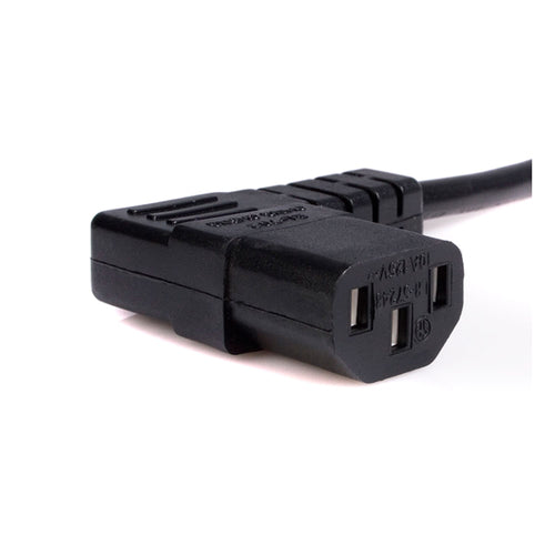 6FT COMPUTER POWER CORD NEMA 5-15P TO RIGHT ANGLE C13 POWER CORD